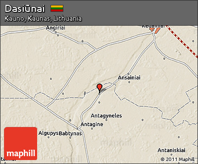 Shaded Relief 3D Map of Dasiūnai