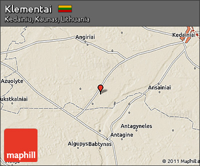 Shaded Relief 3D Map of Klementai