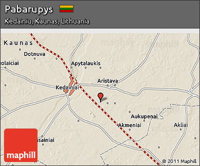 Shaded Relief 3D Map of Pabarupys