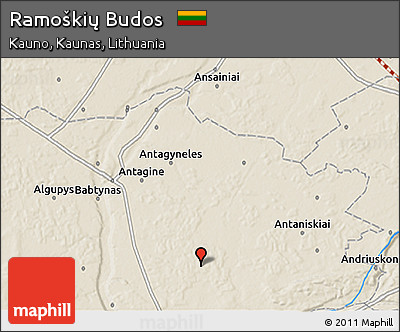Shaded Relief 3D Map of Ramoškių Budos