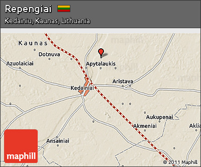 Shaded Relief 3D Map of Repengiai