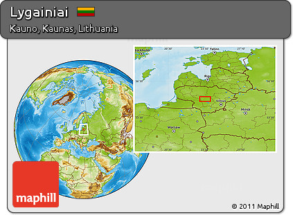 Physical Location Map of Lygainiai