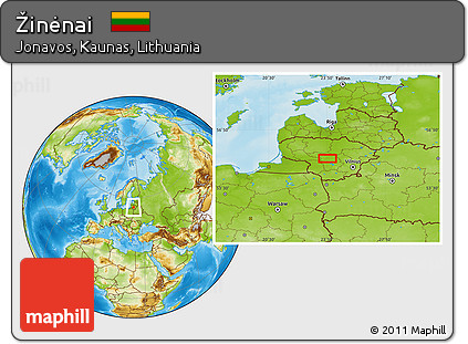 Physical Location Map of Žinėnai