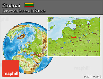 Physical Location Map of Žinėnai