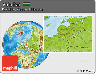 Physical Location Map of Valučiai