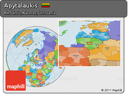 Political Location Map of Apytalaukis