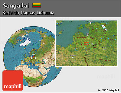 Satellite Location Map of Sangailai