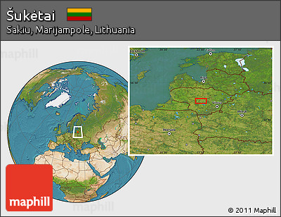 Satellite Location Map of Šukėtai