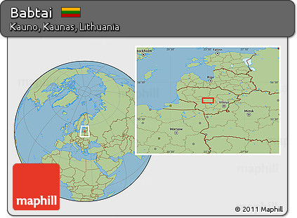 Savanna Style Location Map of Babtai