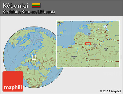 Savanna Style Location Map of Kėboniai
