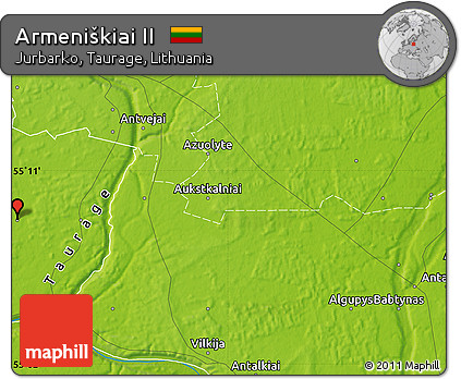 Physical Map of Armeniškiai II