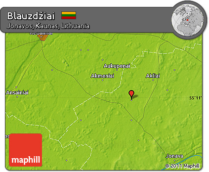 Physical Map of Blauzdžiai
