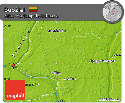 Physical Map of Buožiai