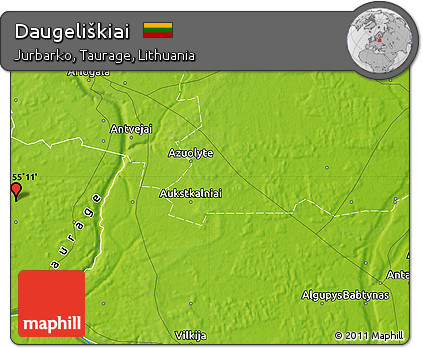 Physical Map of Daugeliškiai