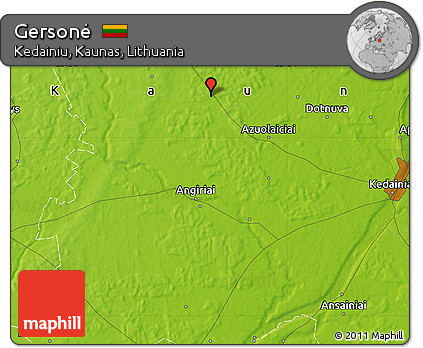 Physical Map of Gersonė