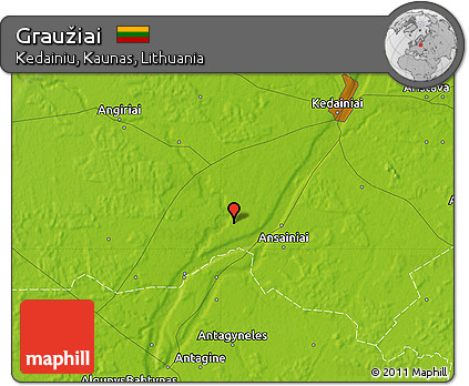 Physical Map of Graužiai