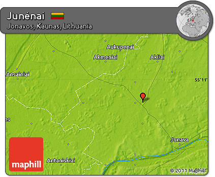 Physical Map of Junėnai