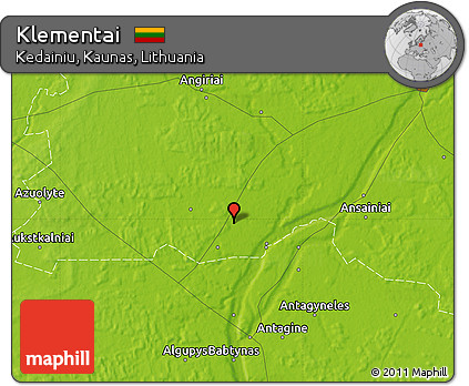 Physical Map of Klementai