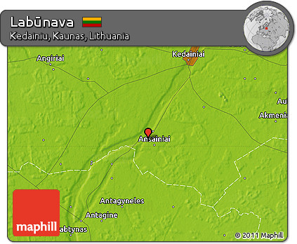 Physical Map of Labūnava