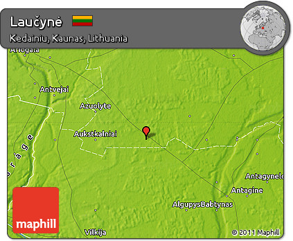 Physical Map of Laučynė