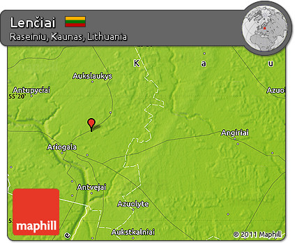 Physical Map of Lenčiai