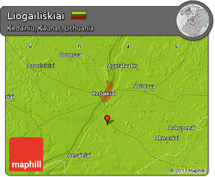 Physical Map of Liogailiškiai