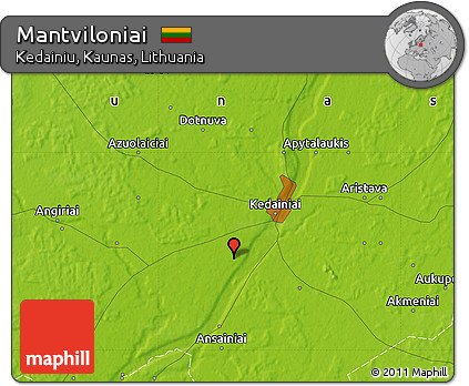 Physical Map of Mantviloniai