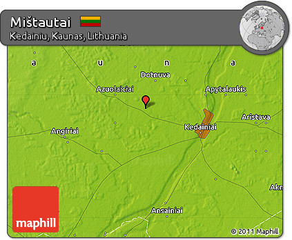 Physical Map of Mištautai