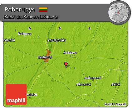 Physical Map of Pabarupys