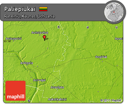 Physical Map of Paliepiukai