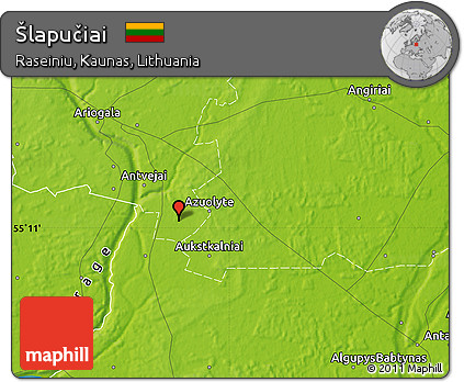 Physical Map of Šlapučiai