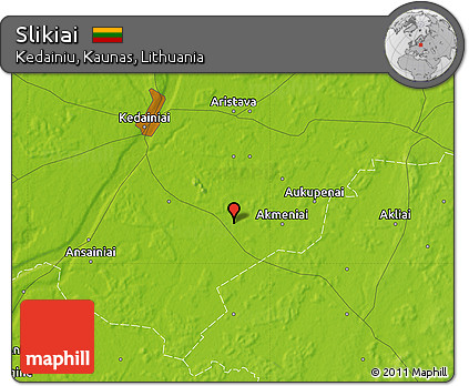 Physical Map of Slikiai