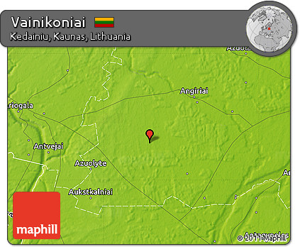 Physical Map of Vainikoniai