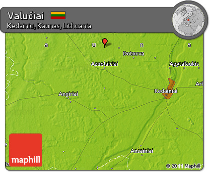 Physical Map of Valučiai