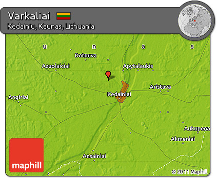 Physical Map of Varkaliai