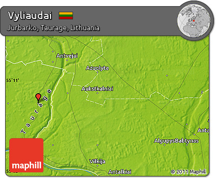 Physical Map of Vyliaudai