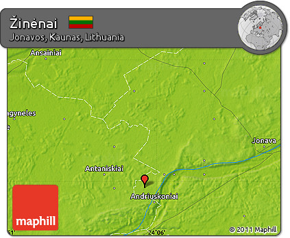Physical Map of Žinėnai