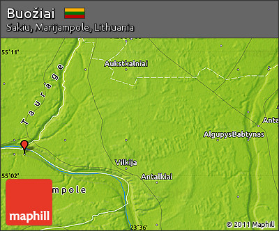 Physical Map of Buožiai