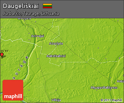 Physical Map of Daugeliškiai