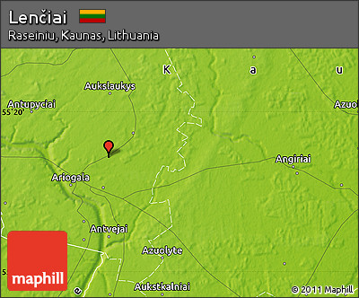 Physical Map of Lenčiai