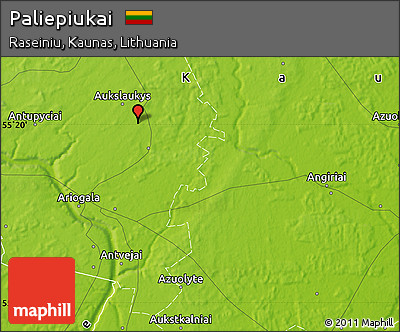 Physical Map of Paliepiukai
