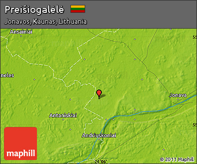 Physical Map of Preišiogalėlė