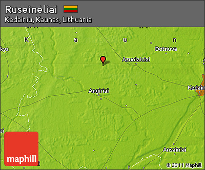 Physical Map of Ruseinėliai