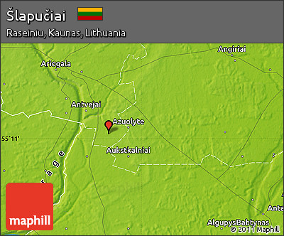 Physical Map of Šlapučiai