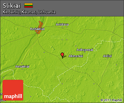 Physical Map of Slikiai