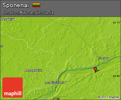 Physical Map of Sponėnai