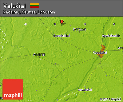Physical Map of Valučiai