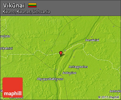 Physical Map of Vikūnai