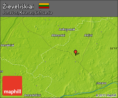 Physical Map of Žieveliškiai