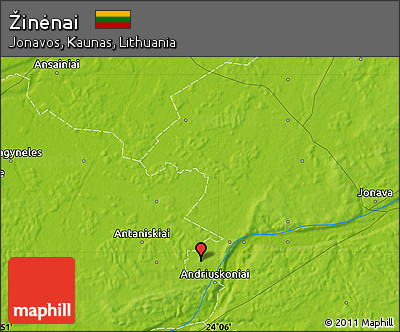 Physical Map of Žinėnai